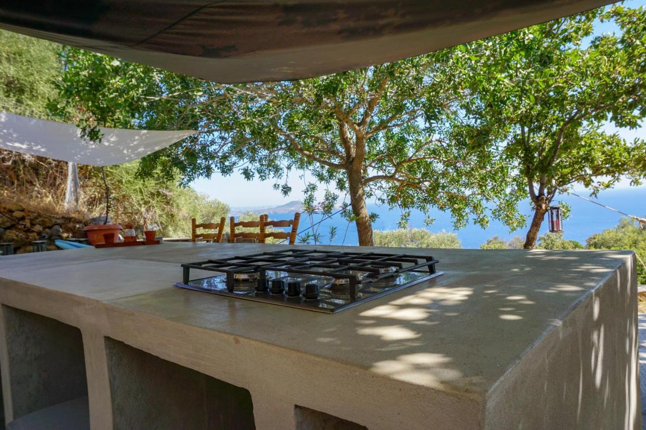 My Old Stone House In A 2 000 Sqm Private Garden With Fab Glamping Tent Mandraki  ภายนอก รูปภาพ