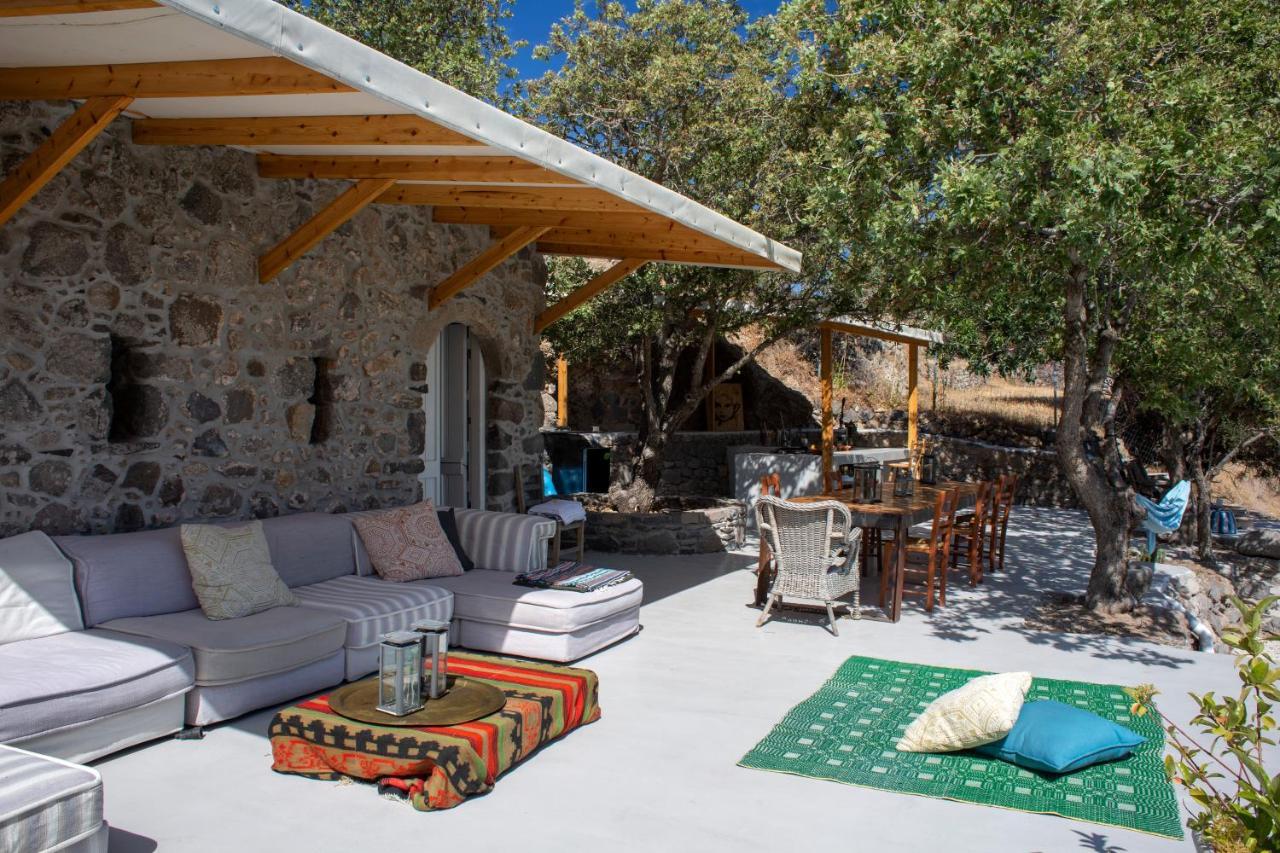 My Old Stone House In A 2 000 Sqm Private Garden With Fab Glamping Tent Mandraki  ภายนอก รูปภาพ